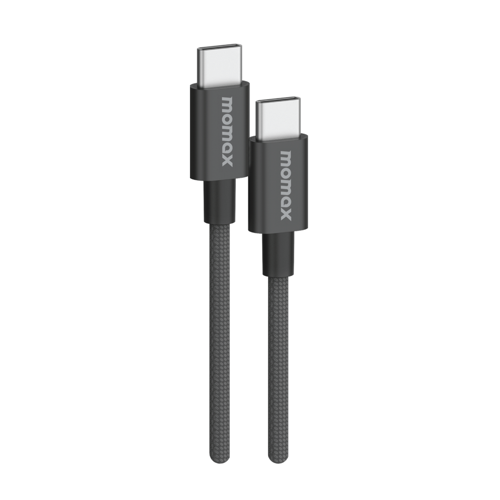 كيبل موماكس Elite 60W USB-C نصف متر | أسود كيبل موماكس Elite 60W USB-C نصف متر | أسود